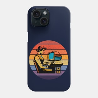 Retro Programmer: Vintage Computing Aesthetic Phone Case