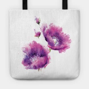 Watercolor purple flower Tote