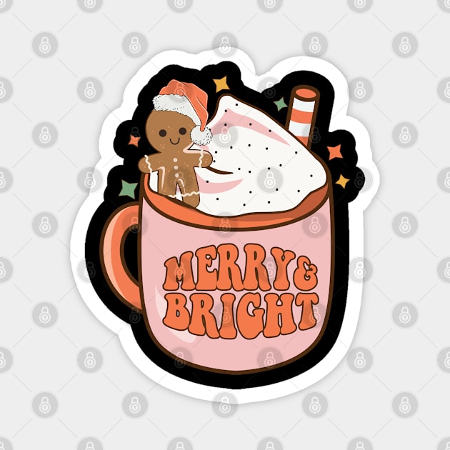 Merry and Bright Hot Cocoa Magnet by BadDesignCo