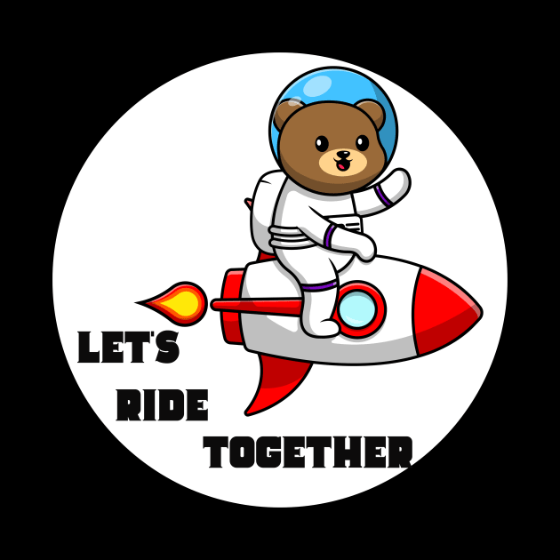 Space Suited Teddy Bear on a Rocket by Sleepy Time Tales