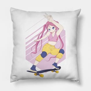 Anime Girl Skater P R t shirt Pillow