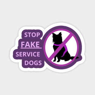 Fake Service Dog Warning Magnet