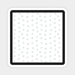 GREEN AND WHITE DOTTED VINTAGE RETRO Magnet