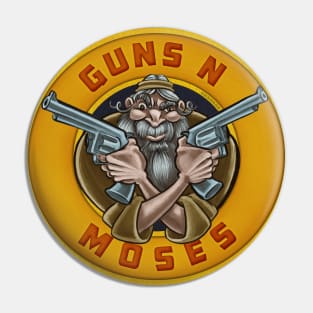 Guns N Moses. Funny Jewish Passover Graphic Pin