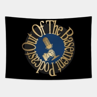 Out Of The Basement Gold Logo Tapestry