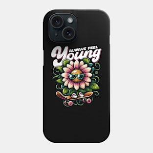 Skateboarding Flower | Always Feel Young Phone Case