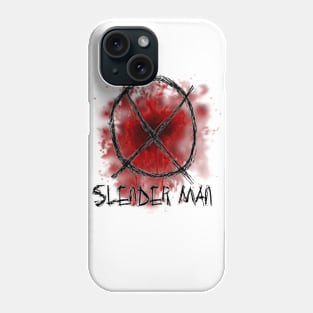 Slenderman blood spatter and symbol Phone Case