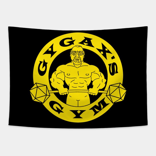 Gygax's Gym Gold Tapestry by KidCrying