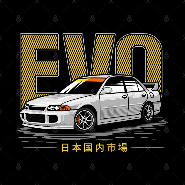 JDM car Mitsubishi Lancer Evo by celengan