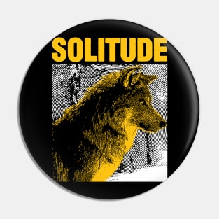 Solitude Wolf Pin