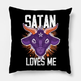 Satan Loves Me Pillow