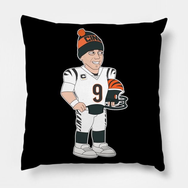 JOE BURROW / CARTOON Pillow by Jey13