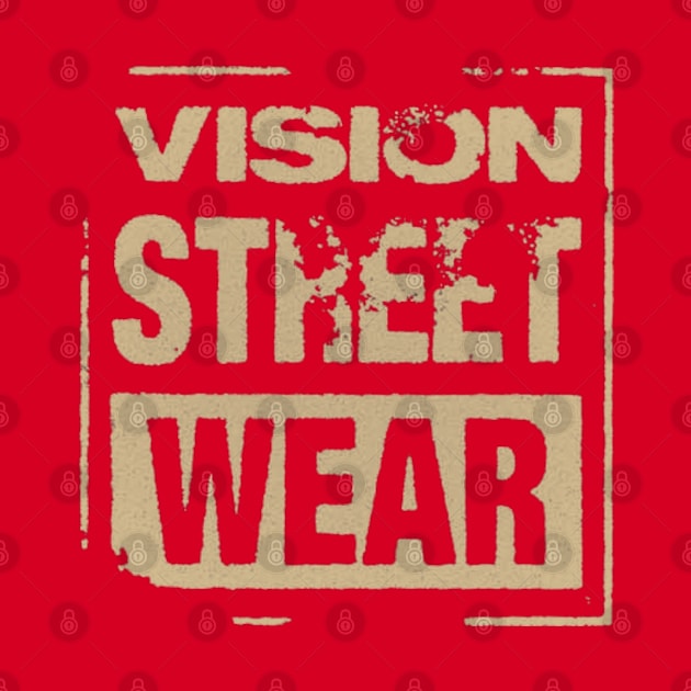 Vision Street Wear Skateboarding Disstresed 1980s Original Aesthetic Tribute 〶 by Terahertz'Cloth