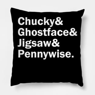 Funny Names x Slashers (Chucky, Ghostface, Jigsaw, Pennywise) Pillow