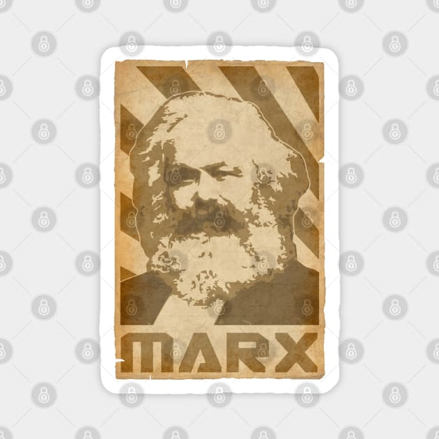 Karl Marx Retro Propaganda Magnet by Nerd_art