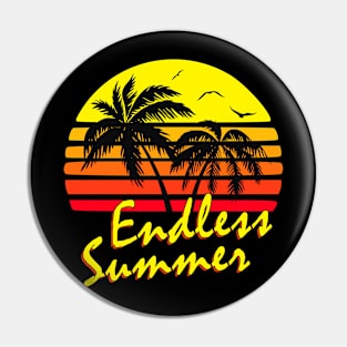 Endless Summer Retro Sunset Pin