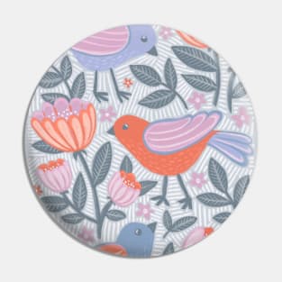 Bonny Little Birds and Blooms Pin