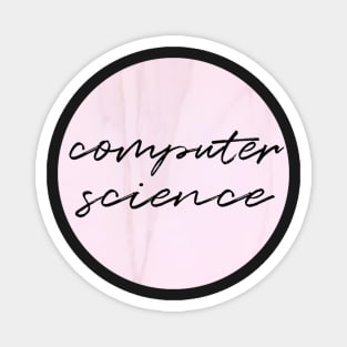 computer science in marble pink Magnet