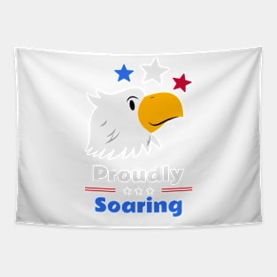 Proudly Soaring 4th of July Bald Eagle Tapestry