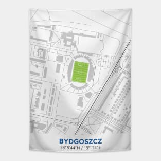 Zawisza Bydgoszcz Stadium Map Design Tapestry