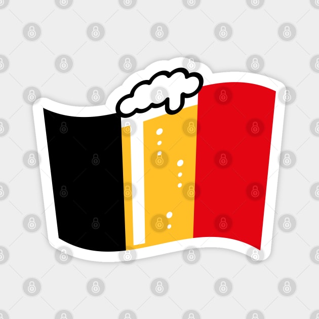 Belgium Beer Flag (Nation Of Beer / Beerland / 3C) Magnet by MrFaulbaum