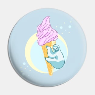 sloth and ice cream Pin