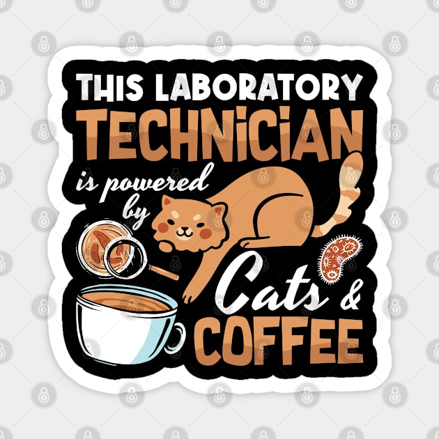 Laboratory Technician Cats Coffee Science Lab Tech Magnet by T-Shirt.CONCEPTS