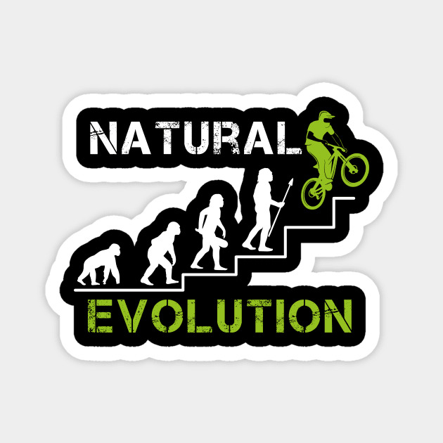 Mountain Bike Evolution MTB Downhill Freeride Biking Sports Magnet by FunnyphskStore