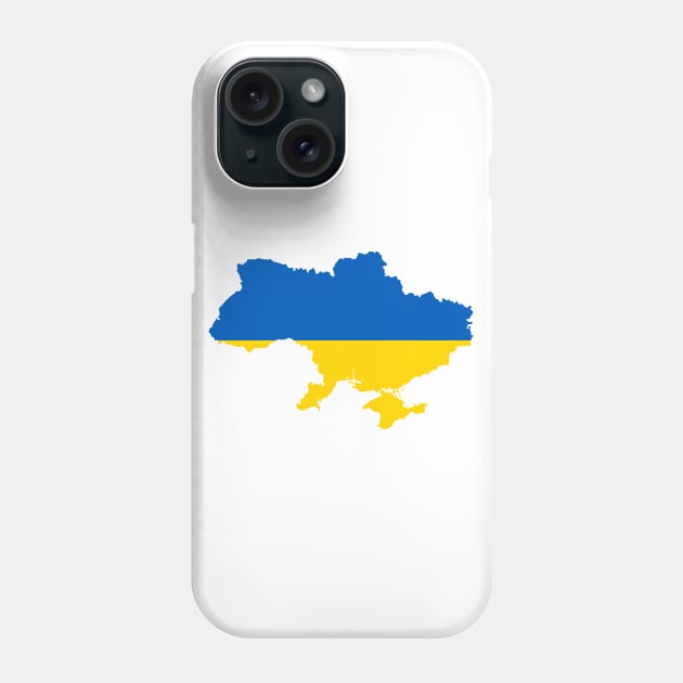 Ukrainian Map Phone Case by COUNTRY FLAGS