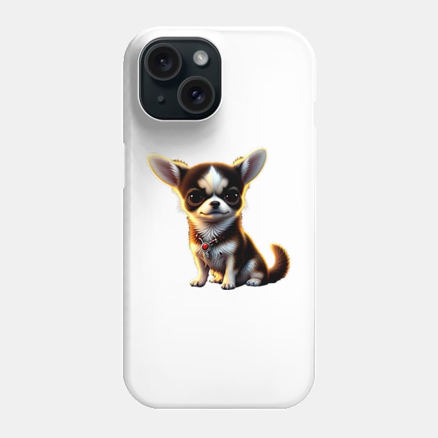 Chihuahua in suit Phone Case by IDesign23