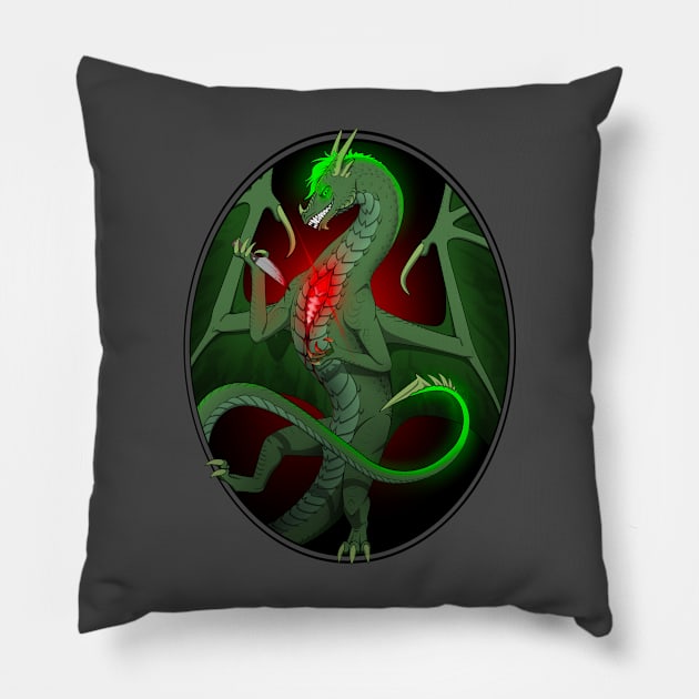 Antisepticeye Dragon Pillow by DahlisCrafter