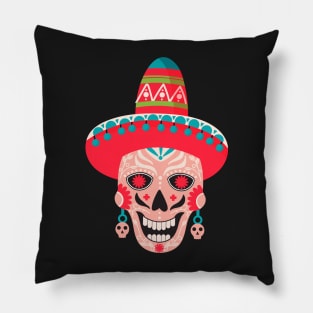 Dia de los muertes skull. Mexican Day of the Dead. Pillow