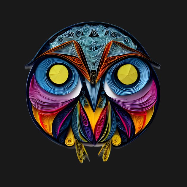 Paper Quill Owl Illustration by Artiface