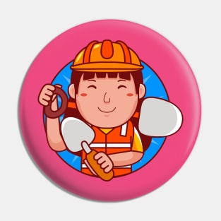 Builder Woman Pin