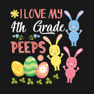 H31Tee Happy Easter 4th Grade Teacher Student T-Shirt