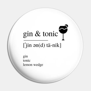 Gin & Tonic cocktail Pin