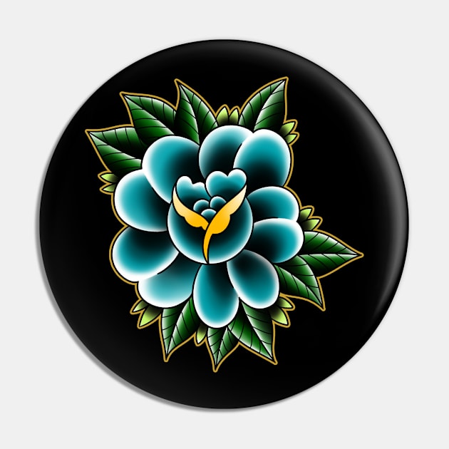 rose blue Pin by Violent Prophet