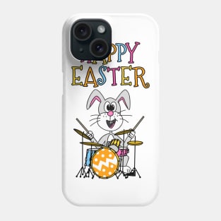 Drummer Easter Bunny Playing Drums Phone Case