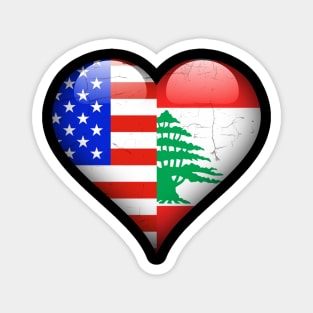 Half American Half Lebanese - Gift for Lebanese From Lebanon Magnet