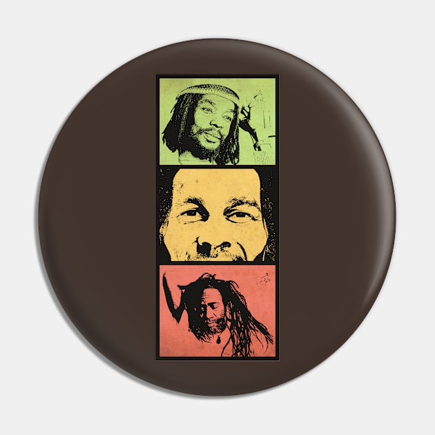 The Face of Rastaman Pin by CTShirts