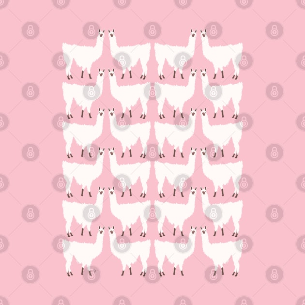 Llamas in Pink by lymancreativeco