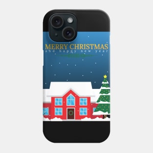 Merry Christmas and Happy New Year, enjoy winter holidays. Phone Case