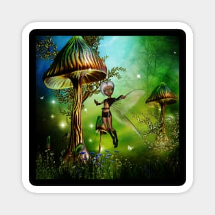 Sweet fairy and fantasy mushrooms Magnet