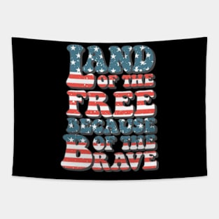 Land Of The Free Because Of The Brave Tapestry