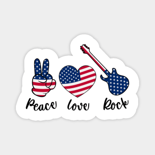 peace love Rock Magnet