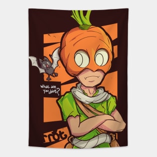 Carrot Cartoon Character Tapestry