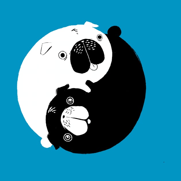 Yin Yang Pugs by PopShirts