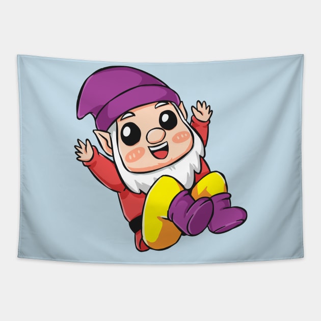 Gnome Jump Tapestry by Irkhamsterstock