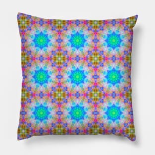 iridescent moroccan tile pattern Pillow