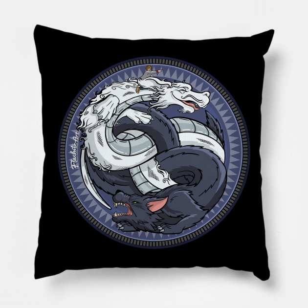 Neverending Loop Pillow by Flashito Art